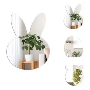 귀여운 부착식 아크릴 거울 홈 욕실 침실 거실_24502167