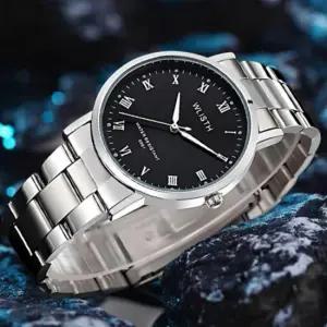 메탈 방수 가죽 시계 공용 남자 패션 선물 손목 워치 손목시계 가죽시계 방수시계