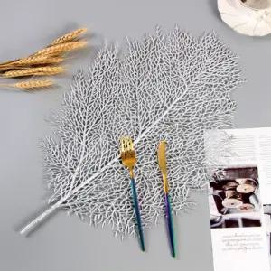 테이블데코 리프 식탁매트 2p(실버) 식탁 인테리어