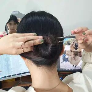 악세사리 데일리 올림머리 큐빅 핀 데이지 집게