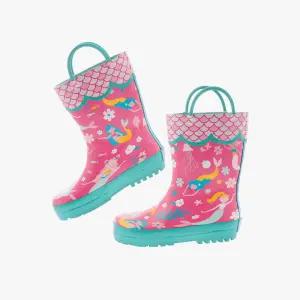 프린티드 레인부츠 인어공주