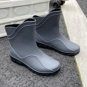 수 미들레인부츠 남녀공용 장화 논슬립 방한화 숏장화 작업화 남성 방신발 패션 방장화