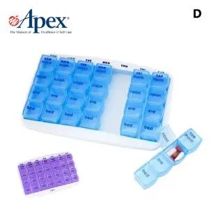 CP19 아펙스 7일 4칸 분리형약통 70600휴대용 여행용 케이스 미니상자 박스 요일 플라스틱 영양제분할 출장