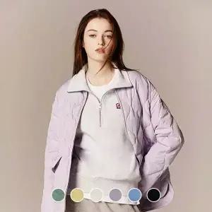 373501 여 초경량 어니언 퀼팅 하프 자켓