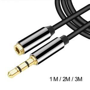 오디오 연장 케이블 3.5mm 잭 비디오 수-암 헤드폰 Aux 코드 4 극 액세서리 1 2 3 m