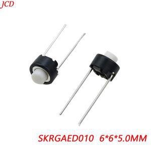 102050100PCS SKRGAED010 ALPS 택트 스위치 6x6x5 흰색 검정색 터치 DIP 촉각 푸시 버튼 마이크로