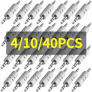 41040피스 3.5mm 남성-남성 스테레오 오디오 플매트 카펫 러그 커넥터 헤드폰 스피커 호환 마이크 수리 배