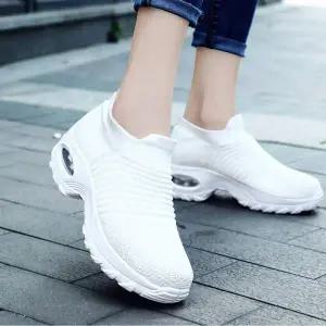 단화 QDN147B0 워킹화 니트 편한 운동화 여자 삭스 슬립온