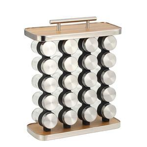 카먼스테인 20병 조미료 대나무 소스통 16개 8구 블랙 통 Kamenstein