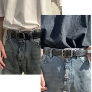 기본 데일리 면바지 청바지 사각 스티치 벨트 버클 (KYR-WCC8CDE)