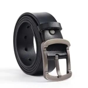 포스맨 핀 버클 소가죽 벨트 블랙 캐주얼 정장벨트 (KYR-WFBBB8C)