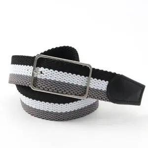 삼색 핀버클 패브릭 벨트 남자 청바지벨트 블랙 (KYR-WFFS95C)