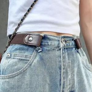남자 캐주얼 프리벨트 남성 청바지 노버클허리띠 20대 (KYR-W8C2B5D)