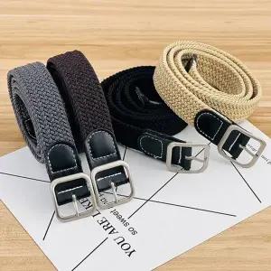 남여공용 교복벨트 학생벨트 무타공 캔버스벨트 깔끔 (KYR-WFHEZHC)