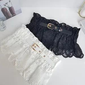 여성 레이스 장식 레이어드 허리띠 패션벨트