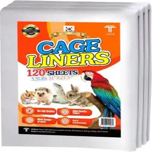 새를 위한 TOTO9 케이지 라이너 시트 - 120팩 31 x 21.5인치 5.5파운드 무산 및 무독성 종이 안전한
