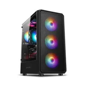 앱코 PC케이스 트루포스 미들타워 공기 쿨링팬 블랙