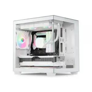 앱코 PC 케이스 미니웨일 쿨링 미니멀 데스크테리어 화이트