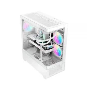 앱코 컴퓨터 케이스 마린 강화유리 미들타워 쿨링 화이트