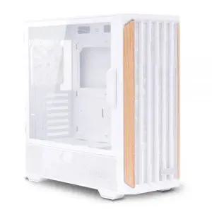 앱코 우드 PC케이스 통기성 쿨링홀 컴퓨터 인테리어 화이트