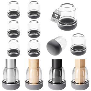 16PCS 의자 다리 보호대 비 스틱 헤어 그래 핀 나일론 바닥 가구 다리 커버 패드 긁힘으로부터 바닥을 보호하기위한