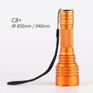 Luminus IR 850nm 940nm 조명 18650 손전등 적외선을 갖춘 Convoy C8