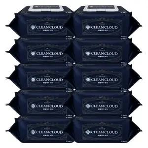 깨끗한나라 클린클라우드 물티슈 캡형 100매 X 10개