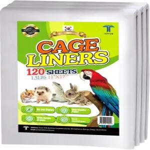 새를 위한 TOTO9 케이지 라이너 시트 - 120팩 11 x 17인치 1.5파운드 무산 및 무독성 종이 안전한 반려동물