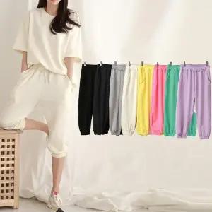 [셀러허브]온나핏 여름추리닝 컬러조거7부set 트레이닝복 CO 홈웨어 여름운동복 추리닝 여 (S34449515)