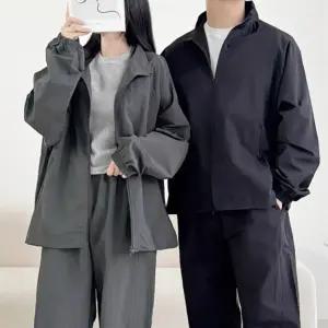 남자 여자 간절기 나일론 오버핏 바람막이 자켓