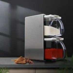 스텐인리스 양념통 세련된 파우더통 카페