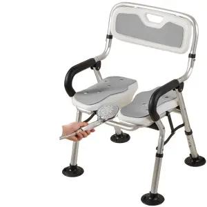 화이트 접이식 목욕용품 성인욕실샤워의자노인 환자용