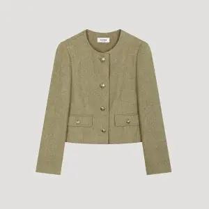 [롯데백화점]시스티나 울 블렌드 라운드넥 자켓 AWWJKO31710