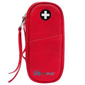 프랙메디컬 백 에피펜 휴대용 케이스 u2013 단열 여행용 흡입기, 케이스, Auvi-Q, (빨간색) 응급 파우치 약물 용품 및 내구성
