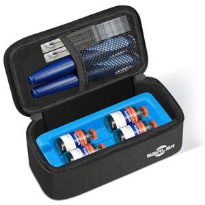 TSA 승인 아이스 브릭이 포함된 사라 및 용품 여행 바이알 휴대용 쿨러 보관, 펜 인슐린 위한 가방 여행을 생활 보호 일상 케이스, 기능