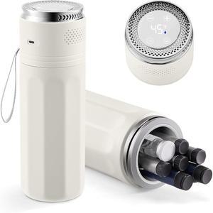 인슐린 쿨러, 여행용 전기 약물 펜 펜용 여행 쿨러 (흰색) 온도 있는 병 휴대용 케이스, 디스플레이가 케이스 및 냉각 환자용 USB