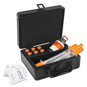 냉장고용 듀얼 3ml 및 30ml 펩타이드 케이스, 바이알 홀더, 초두꺼운 있는 주사기 위한 준비 넓은 피부 스펀지가 공간 물티슈를