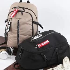 HL 백팩 가방 라운드 지퍼 학생용 캐주얼 여행용