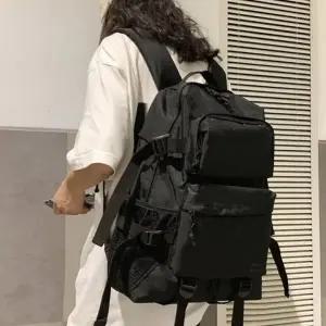 (색상 블랙)HL 백팩 가방 포켓 남여공용 대학생 캐주얼 커플