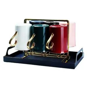 사무실 물컵 세트 쟁반 랙 보관 A타입 컵홀더 수납 머그잔