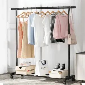 스탠딩 옷걸이 옷 조립식 1단 이동식 행거 2종