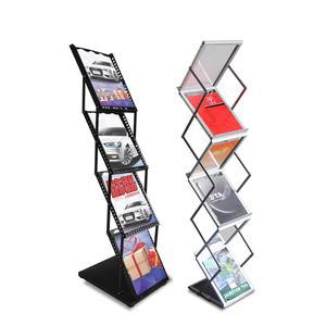 카탈로그 알루미늄 합금 가판대 접이식 카페 리플렛거치대 50 폴딩 책전시대