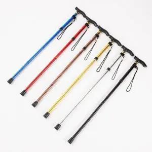 [이거찜] 4단 접이식 지팡이 휴대용 노인 보행보조 등산 미끄럼방지 손잡이