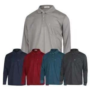 [파파브로] 남성 솔리드 3버튼 카라 긴팔 티셔츠 LM-KAA-4801