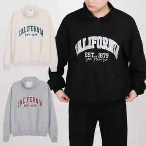 [모로엠] 남성 캘리포니아 로고 반집업 맨투맨 5C-TSA-Q065