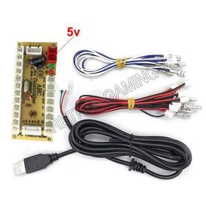 제로 지연 USB 인코더 PC 조이스틱과 버튼 MAME  Fight 스틱 컨트롤 DIY 아케이드 게임 Machina 키트 부품