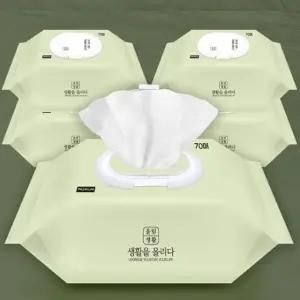 올림생활 프리미엄 물티슈 피톤치드향 엠보싱70매10팩