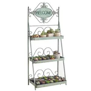 화분대 엔틱 다육이 웰컴 화분정리대 실내 받침대