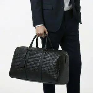 남자 여자 위빙 레더 기내용 수납력 좋은 보스턴백