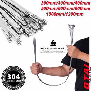 50개 금속 지퍼 304 스테인리스 스틸 헤비 듀티 셀프 잠금 케이블 배기 랩 와이어 펜스 롤 농장 파이프용
